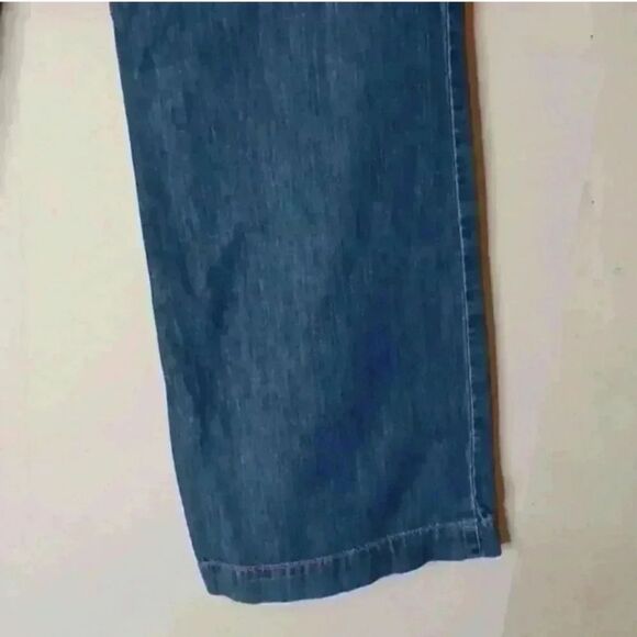 LOFT 100%Cotton Medium Indigo Flare Wide Leg Jeans - Picture 4 of 12